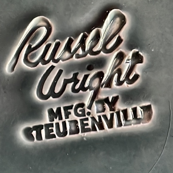 RUSSEL WRIGHT by STEUBENVILLE BY ANTIQUE BLUE-GREEN TEACUP AND SAUCER - Picture 9 of 13